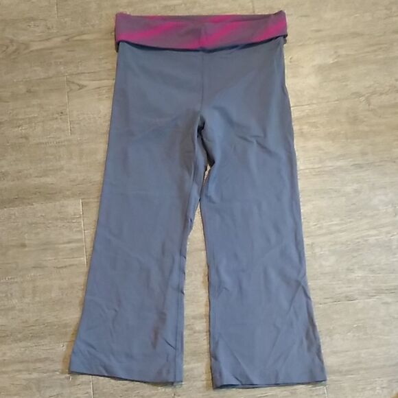 ALO Fold High Waisted Yoga Exercise Pants Flares Flared Leggings Large - Picture 1 of 4